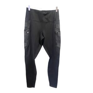 Athleta Black Workout Athletic Compression Ankle‎ Length Leggings Size Medium